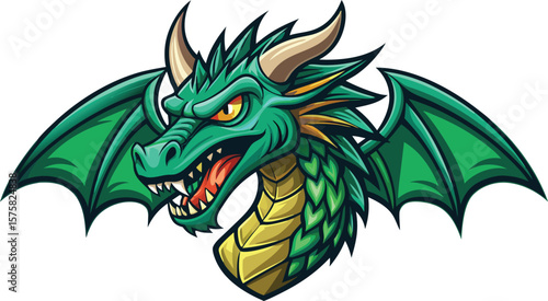 dragon logo vector illustration 