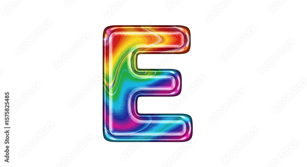 Vector download high resolution rainbow letter e alphabet illustration for graphic design and creative projects Vector download high resolution rainbow letter e alphabet illustration for graphic design and creative projects