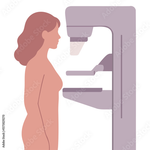 Woman having a mammogram scan
