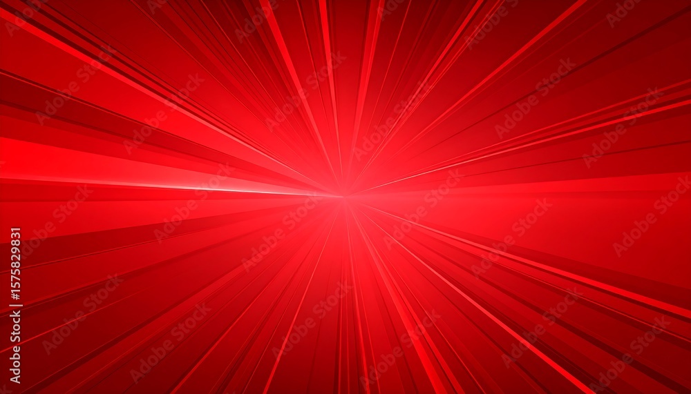 Fototapeta premium Red radiating lines burst outward
