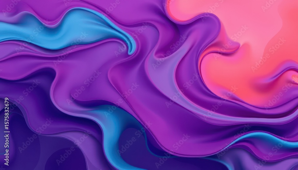Obraz premium Abstract swirling purple, pink, and blue hues