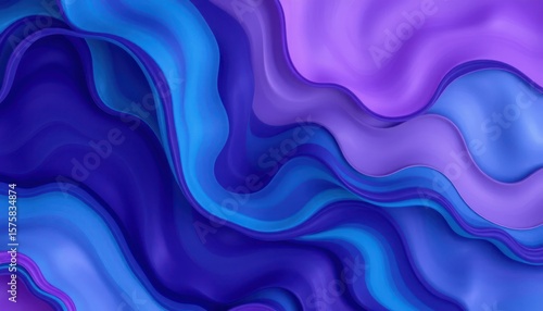 Wallpaper Mural Abstract wavy blue and purple pattern Torontodigital.ca