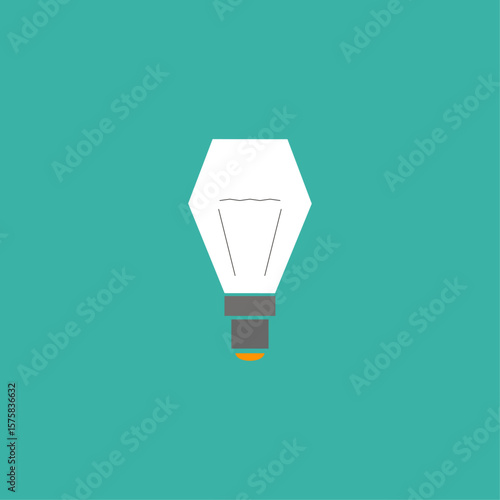 Energy Light Bulb icon logo flat vector design