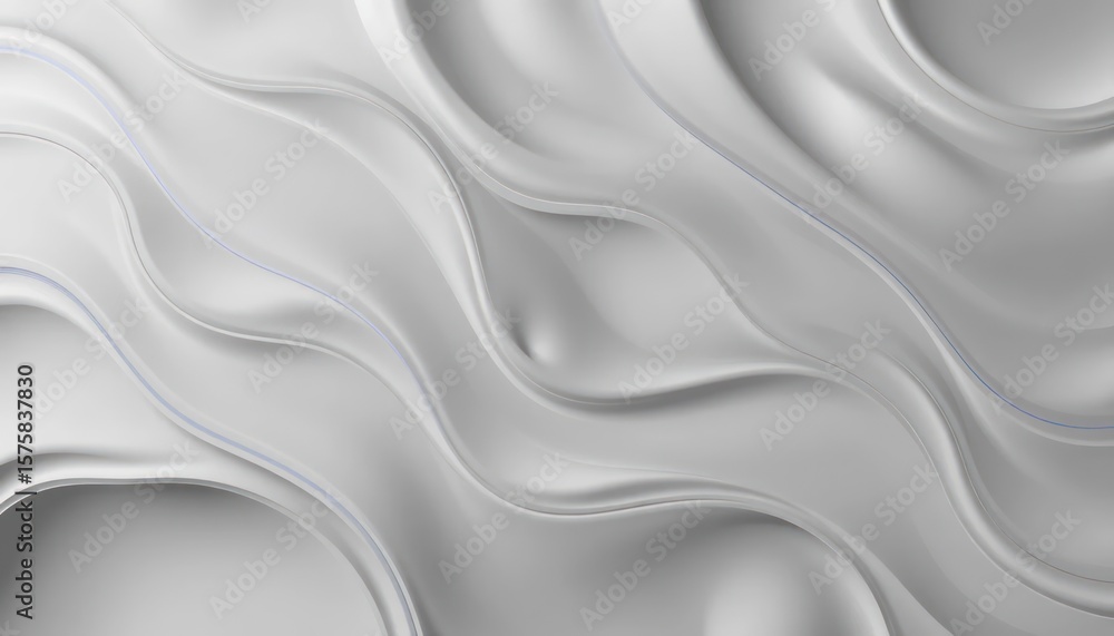 Obraz premium Abstract white wavy surface