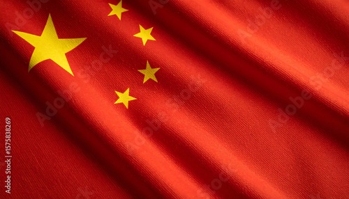 Rippled Chinese flag