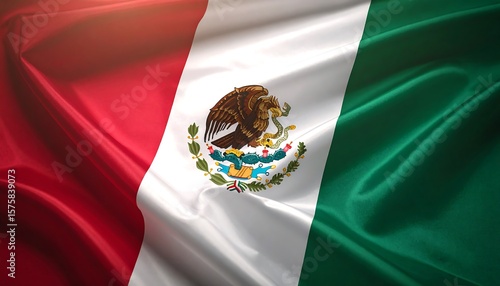 Rippled Mexican flag
