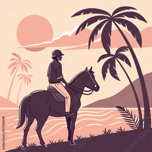 cowboy riding horse