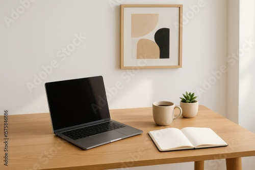 Wallpaper Mural Minimalist Home Office Workspace, Clean Modern Productivity Torontodigital.ca