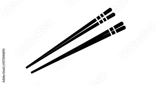Chopsticks sit at rest. Dining utensil, asian cuisine, food, meal
