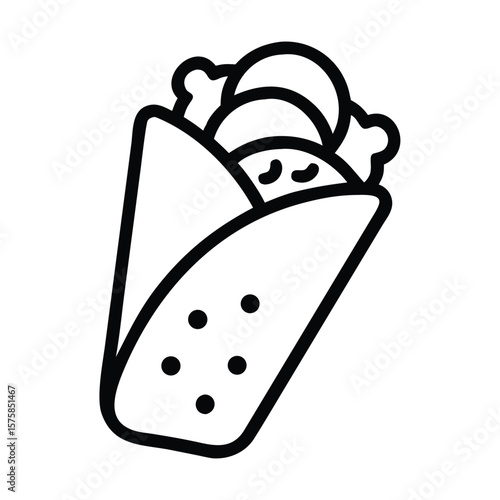 Crepe icon set french pancake vector symbol chocolate crepes