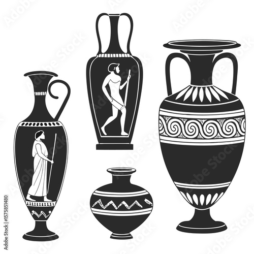 Ancient Greek Pottery A Collection of Black-Figure Vases