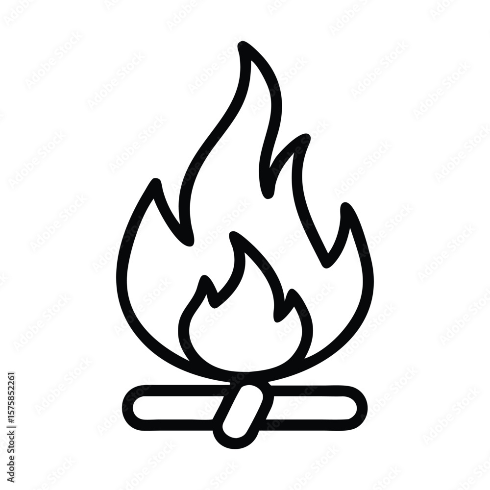 Obraz premium vector fire icon