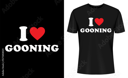 Black TShirt Design I Love Goonies Movie