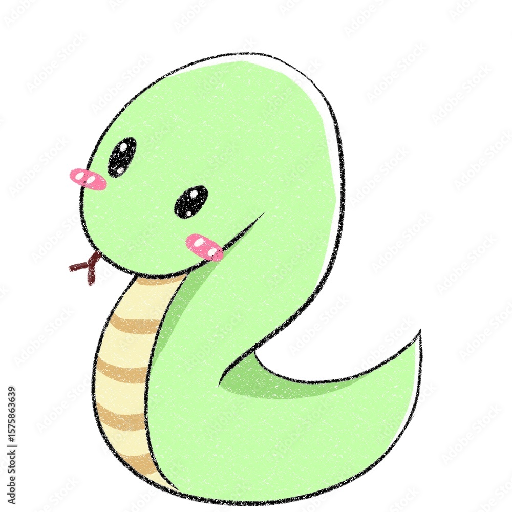 Fototapeta premium Cute snake
