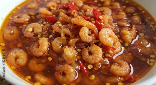 Spicy shrimp in a rich, savory sauce
