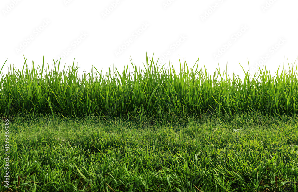 Obraz premium Lush green grass flourishes against png transparent background