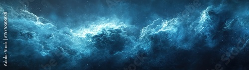 Wallpaper Mural A nebula in space with swirling clouds and stars Torontodigital.ca