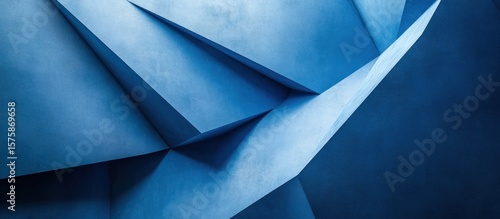 Abstract Geometric Pattern of Intersecting Blue Planes