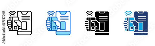 Nfc Payment icon Multi Style Vector Illustration