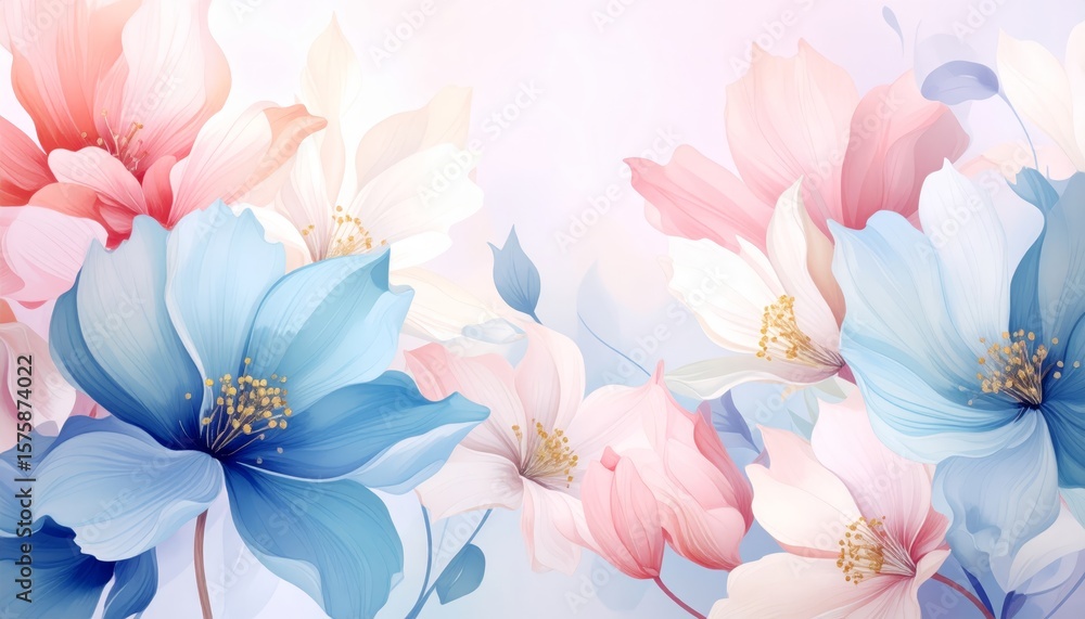 Obraz premium Stunning display of beautiful flowers in a colorful garden background