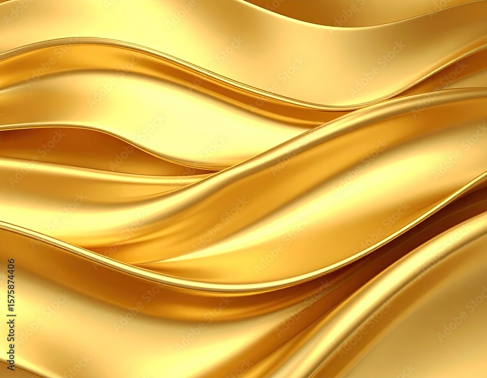 Gold flowing fabric curves Gold flowing fabric curves