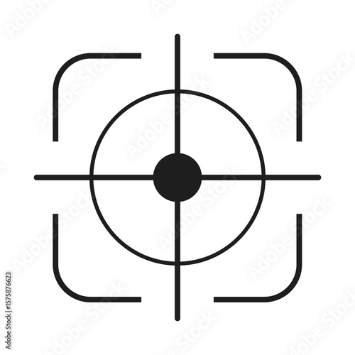 Crosshair vector icon. Aim illustration sign. Target symbol. optical sight web icon.