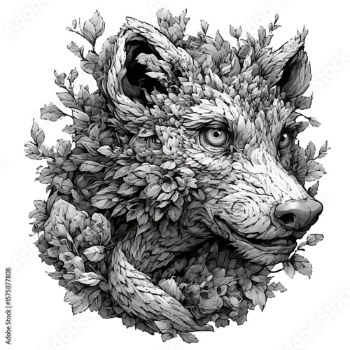 vector illustration of a lion