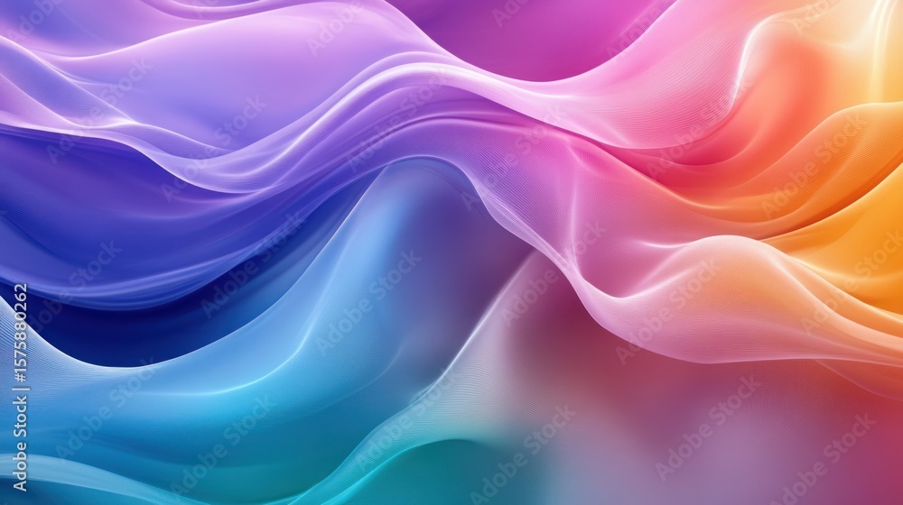 Fototapeta premium Abstract Wavy Pattern with Gradient Colors