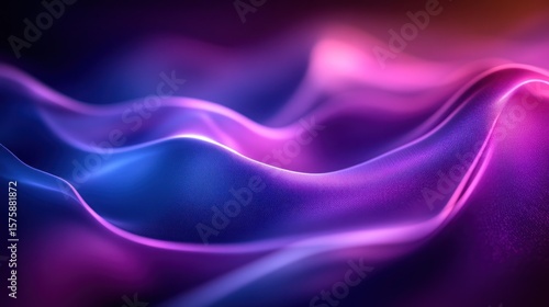 Wallpaper Mural Abstract Purple and Blue Glowing Waves with Grainy Texture Torontodigital.ca