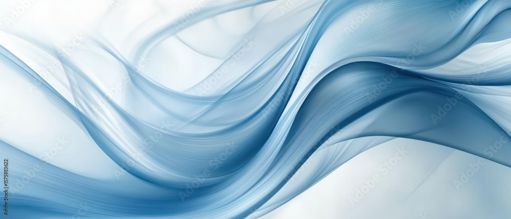 Fototapeta premium Abstract Blue and White Wavy Lines