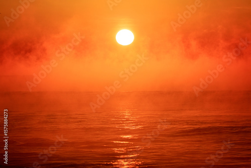 Sea Smoke Sunrise – “Kearashi” Over the Japanese Coast