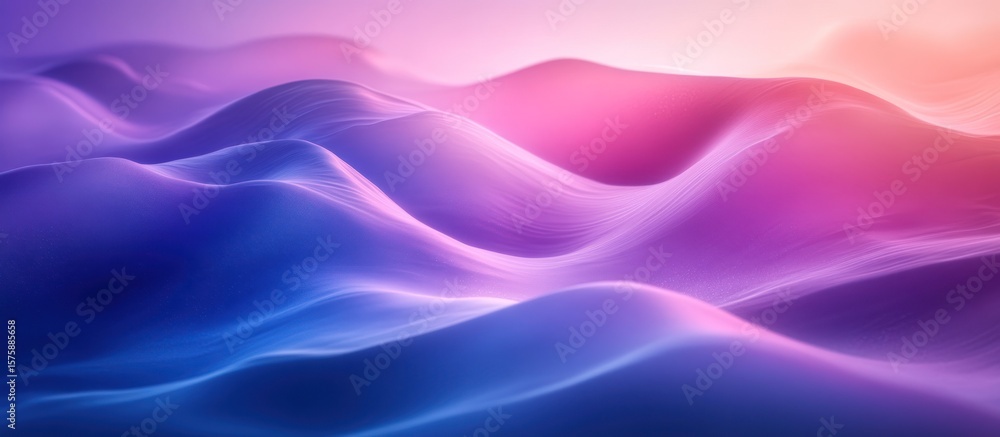 Obraz premium Abstract Purple and Pink Wavy Landscape