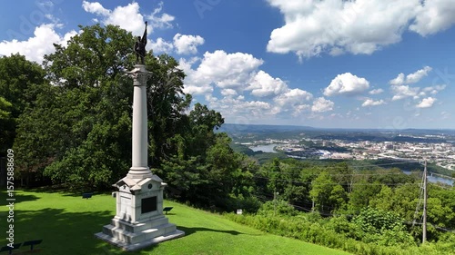 Aerial Drone Footage of Craven's House, Lookout Mountain, Chattanooga, TN