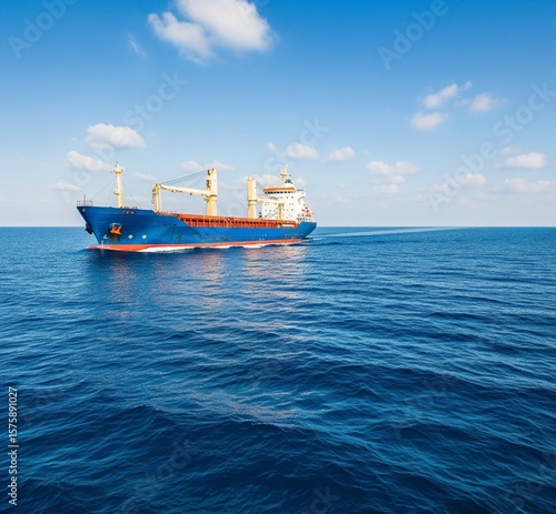 The image shows a multipurpose heavy lift cargo ship owned by BBC Chartering. BBC Chartering is a global market leader in the transportation of heavy cargo and projects by sea.