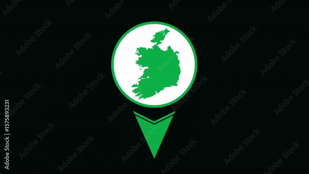 Ireland Pin location with Map Marker GPS Geo Location Icon for Navigation Ireland Pin location with Map Marker GPS Geo Location Icon for Navigation
