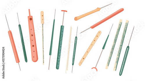 Wound Staples Vector Graphic – Medical Skin Closure Clip Illustration

