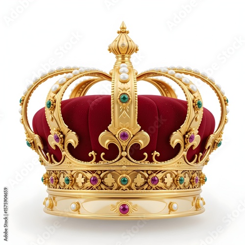 golden crown isolated on white