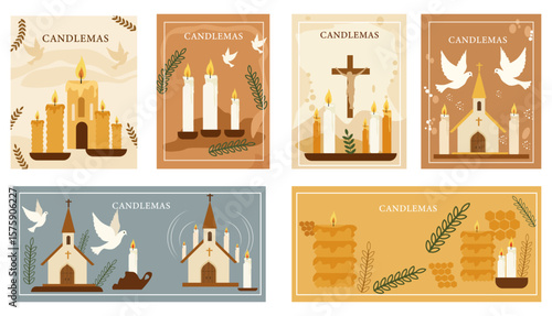 Candlemas Presentation of Jesus Vector Art Collection