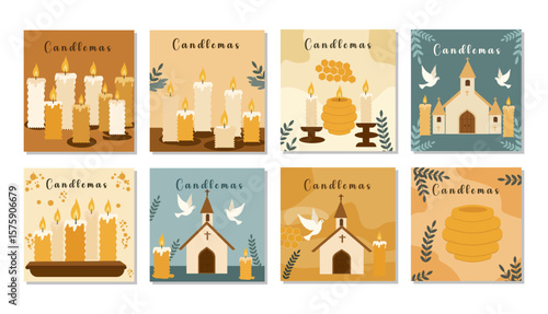Candlemas Feast of Lights Vector Collection