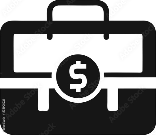 Investment Portfolio Briefcase Icon Vector