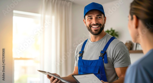 Happy Handyman Providing Home Service