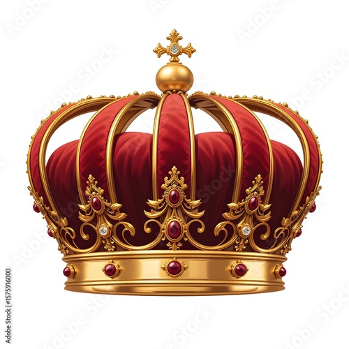 golden crown isolated on white