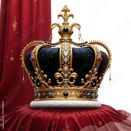 golden crown isolated on white