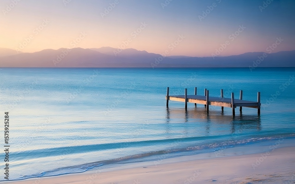 Obraz premium pier at sunset