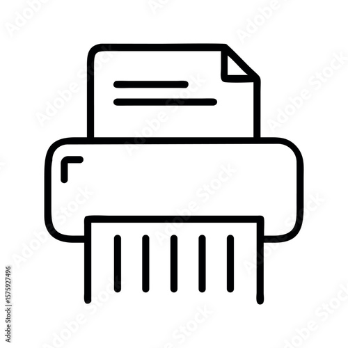 Paper shredder with document strips office equipment security