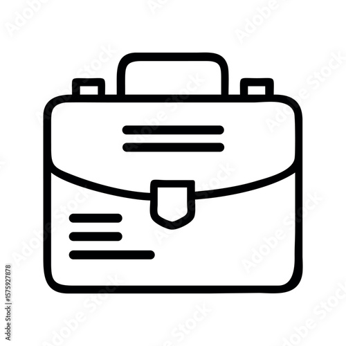 Briefcase with handle and closure luggage business