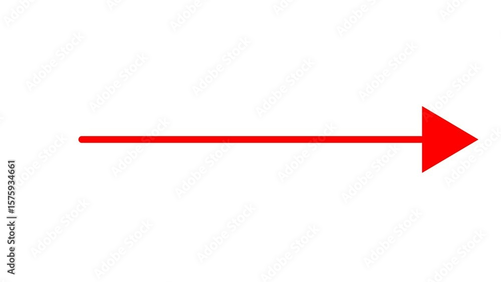 Thin Red Linear Arrow Animation Loop for Emphasis and Focus
Thin Red Linear Arrow Animation Loop for Emphasis and Focus