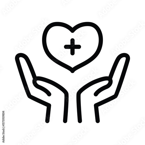 healthcare outline icon vector design good for web or mobile app