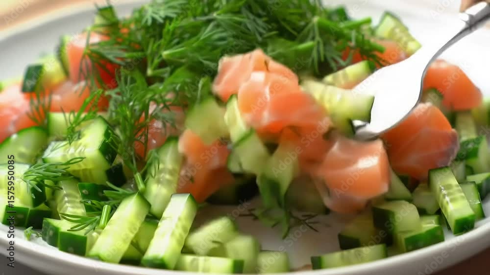 Simple Salmon and Cucumber Salad Recipe Simple Salmon and Cucumber Salad Recipe