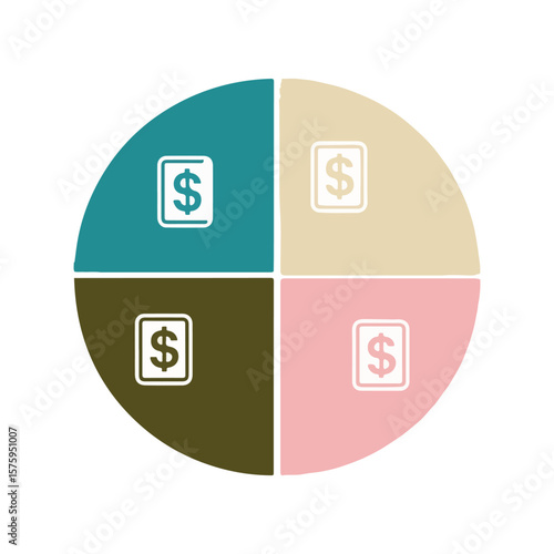 Solid color vector illustrations for International Equal Pay Day including equal pay signs, gender equality, salary charts, fair wage checklists, and social justice awareness symbols.